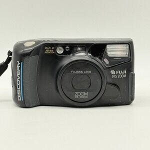 Fuji Discovery 975 Zoom Panorama 35mm Film Camera Black 35-80mm Fujinon TESTED